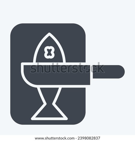 Icon Chopped Fish. related to Cooking symbol. glyph style. simple design editable. simple illustration