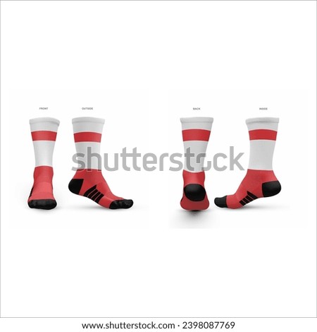 sublimated print Colorful socks on white background all sports baseball softball volleyball football soccer basketball icehockey cheerleading netball lacrosse track and field cricket hockey authletic