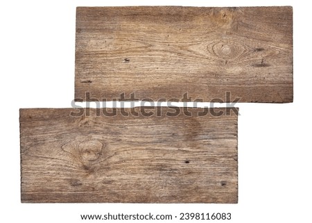 Oblong decorative old wooden signboard made of natural wood. sign board background. plank wood isolated for design art work or add text message.