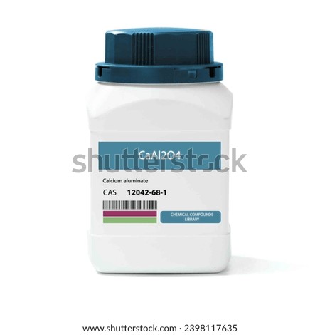 CaAl2O4 - Calcium Aluminate. Chemical compound. CAS number  12042-68-1 Royalty-Free Stock Photo #2398117635
