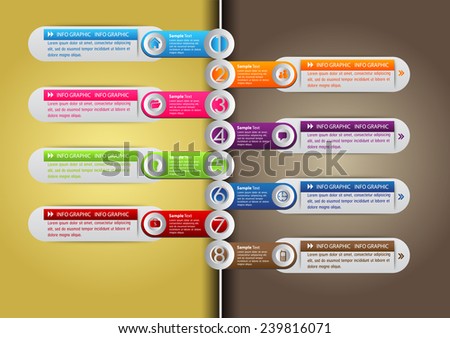 colorful modern time line text box template for website computer graphic and internet, numbers.