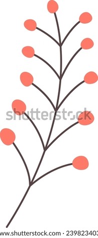 Branch With Berries Vector Illustration