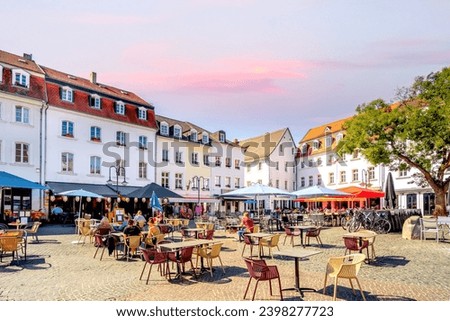 Market, Old city of Saarbrücken, Germany  Royalty-Free Stock Photo #2398277723