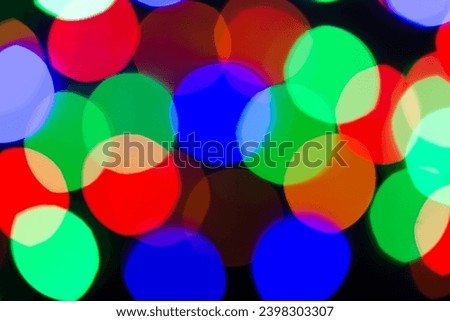 Colorful bokeh created by LED lights