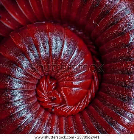 Macro picture of millipede depicting Fibonacci pattern. 