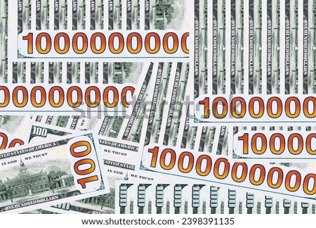 Several billion dollars. Conceptual image with american hundred dollar bills Royalty-Free Stock Photo #2398391135