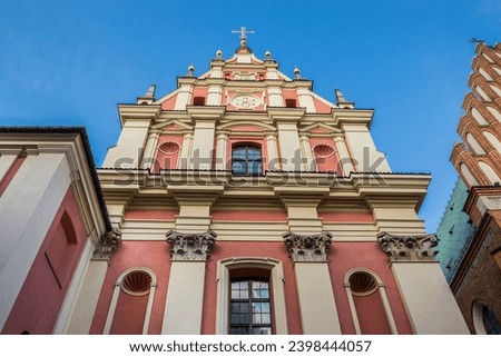 Church of the Gracious Mother of God, Jesuit Church on Old Town of Warsaw, Poland Royalty-Free Stock Photo #2398444057