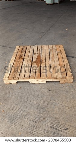 Old wooden pallets waiting to be used