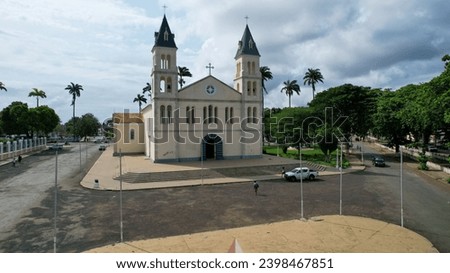 Aerial view from Sao Tome Cathedral,at Sao Tome e Principe,Africa Royalty-Free Stock Photo #2398467851