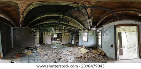 Panoramic Decay of Abandoned Huntington House, Indiana
