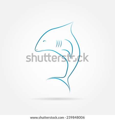 Vector image of an shark