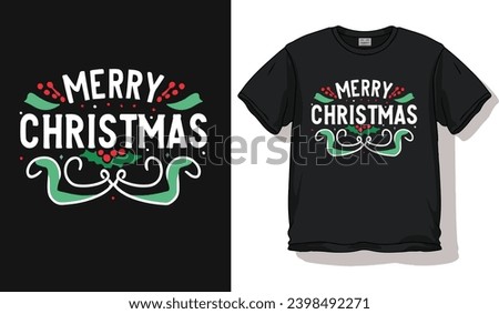 Merry Christmas unique t shirt vector design free template concept 	