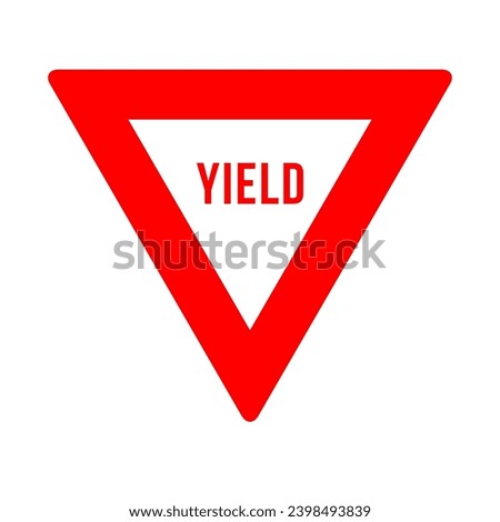 Yield Road Traffic Regulatory Sign Signage Vector EPS PNG Transparent No Background Clip Art 