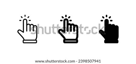 Hand cursor icon vector. Hand click icon for web, ui, and mobile apps