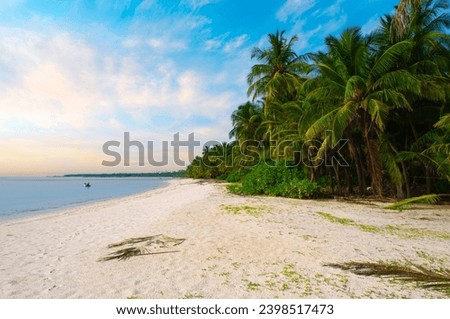 white sandy beach , Cheriyam Island, Lakshadweep, India