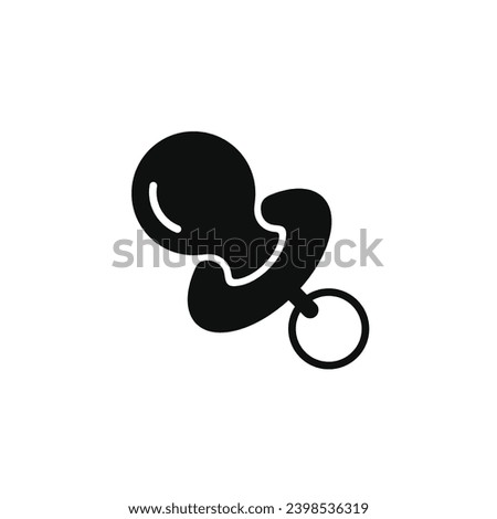 Baby dummy icon isolated on white background. Baby pacifier icon
