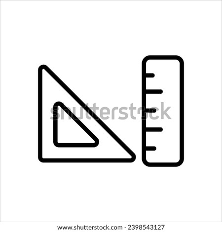 Ruler  icon with white background vector