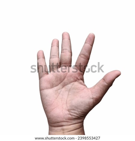 hand on a white background......