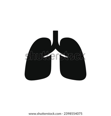 Lung icon isolated on white background