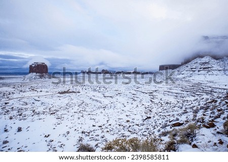 Winter landscape in Monument Valley, Utah, United States Of America