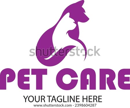 pet care logo and typography