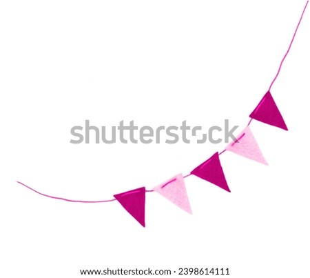 Close up view Birthday prop set for scene project. Royalty-Free Stock Photo #2398614111