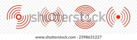 Set of vector radar icons with editable strokes Royalty-Free Stock Photo #2398631227