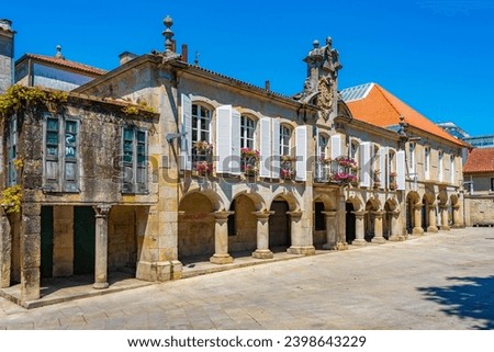 Pazo de Mugartegui historical building at Pontevedra in Spain. Royalty-Free Stock Photo #2398643229