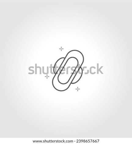 Sanitary napkin line icon, Sanitary pads vector icon. Royalty-Free Stock Photo #2398657667