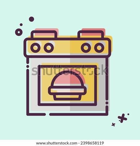 Icon Baked Bread. related to Cooking symbol. MBE style. simple design editable. simple illustration