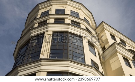 edge of office building  on sky background