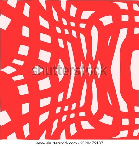 Wavy abstract background Red and White vector Illustration