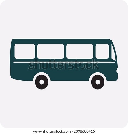 Bus, car, minibus vector icon eps