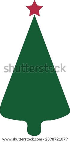 Christmas tree clip art design for T-shirts and apparel, holiday clip art design on plain white background for shirt, hoodie, sweatshirt, card, tag, mug, icon, logo or badge