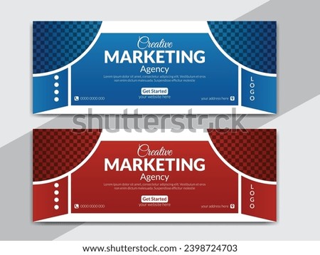 Creative Corporate Business Facebook Cover Design Template With 2 Color Variations