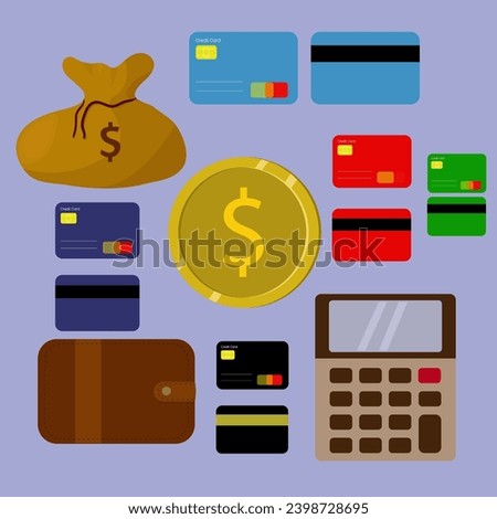 Set of finance, business icon. Vector illustration