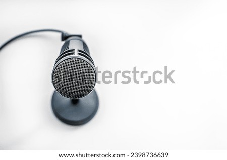 Background with a professional microphone