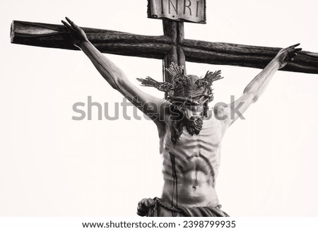 Black and white picture of Jesus Christ.