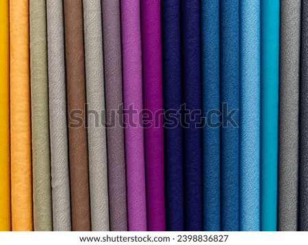 colorful fabric samples of textile for furniture