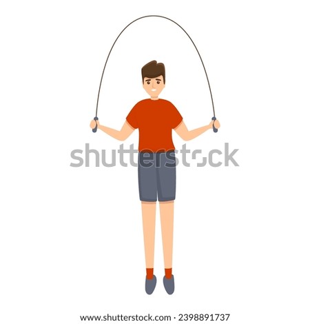 Kid jump rope icon. Cartoon of kid jump rope icon for web design isolated on white background
