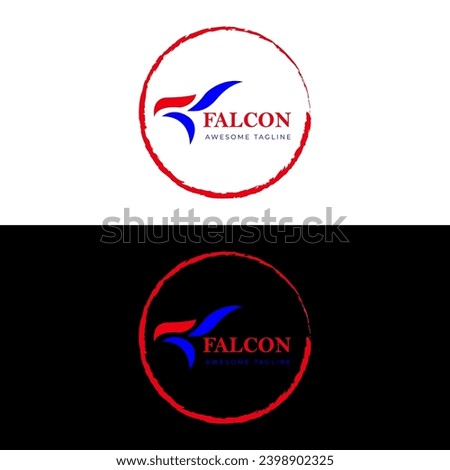 Falcon head logo design Eagle logo design vector eagle wings vector symbol template illustration
