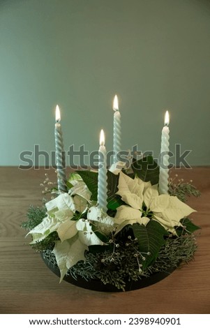 composition candles holiday Christmas decor home comfort new year decoration