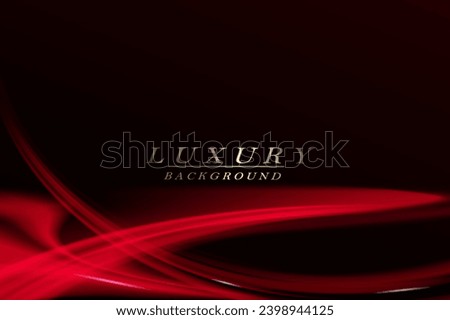 Abstract dark background with red wavy stripes. Royalty-Free Stock Photo #2398944125