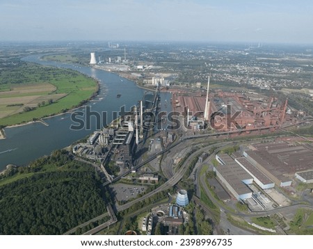 Steel making industry in Germany. large blast furnaces.