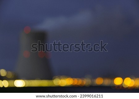 Doel nuclear plant, not sharp Royalty-Free Stock Photo #2399016211