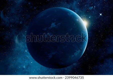 An exoplanet similar to Earth. Elements of this image furnished by NASA. High quality photo