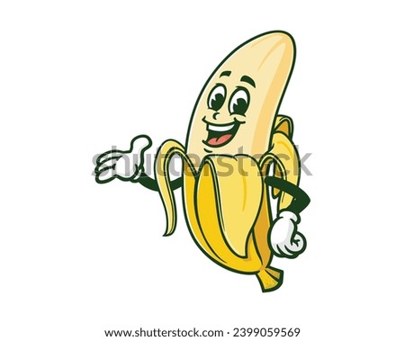 Banana cartoon mascot illustration character vector clip art