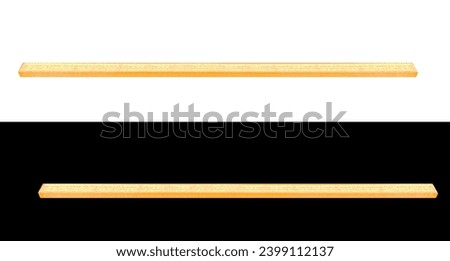 A gold horizontal plank painted gold