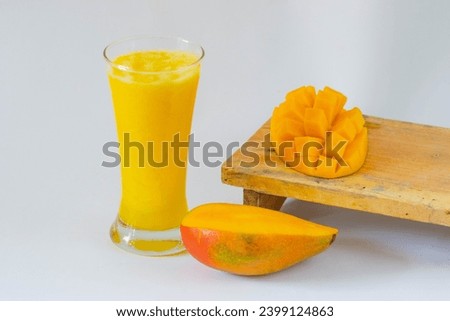 Fresh mango fruit is high in vitamins, healthy mango juice
