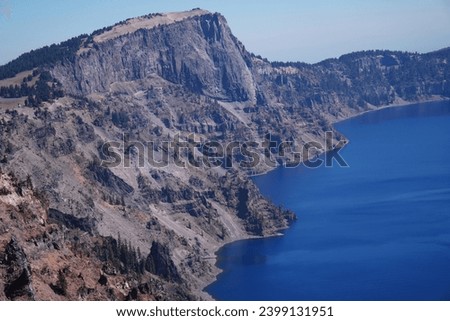 Scenic view of Crater Lake at Crater Lake National Park, Oregon